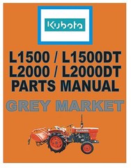 Kubota L1500, 1500DT, 2000, 2000DT Parts Manual CD (Japanese / English)