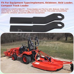 2PCS For Mower King Skidsteer Brush Hog REPLACEMENT Blades Rotary Grass Cutter
