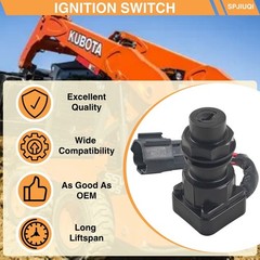 Ignition Switch for Kubota SVL75 SVL75C SVL90 SVL90C SVL95 Loader RC461-53962