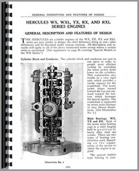Hercules RXB RXC OXC QXA QXD WXC Engine Service Repair Manual