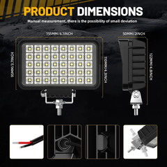 LED Work Lights 12v Flood Lamp pods fit Truck, Tractor ,Boat, UTV ,ATV Lighting