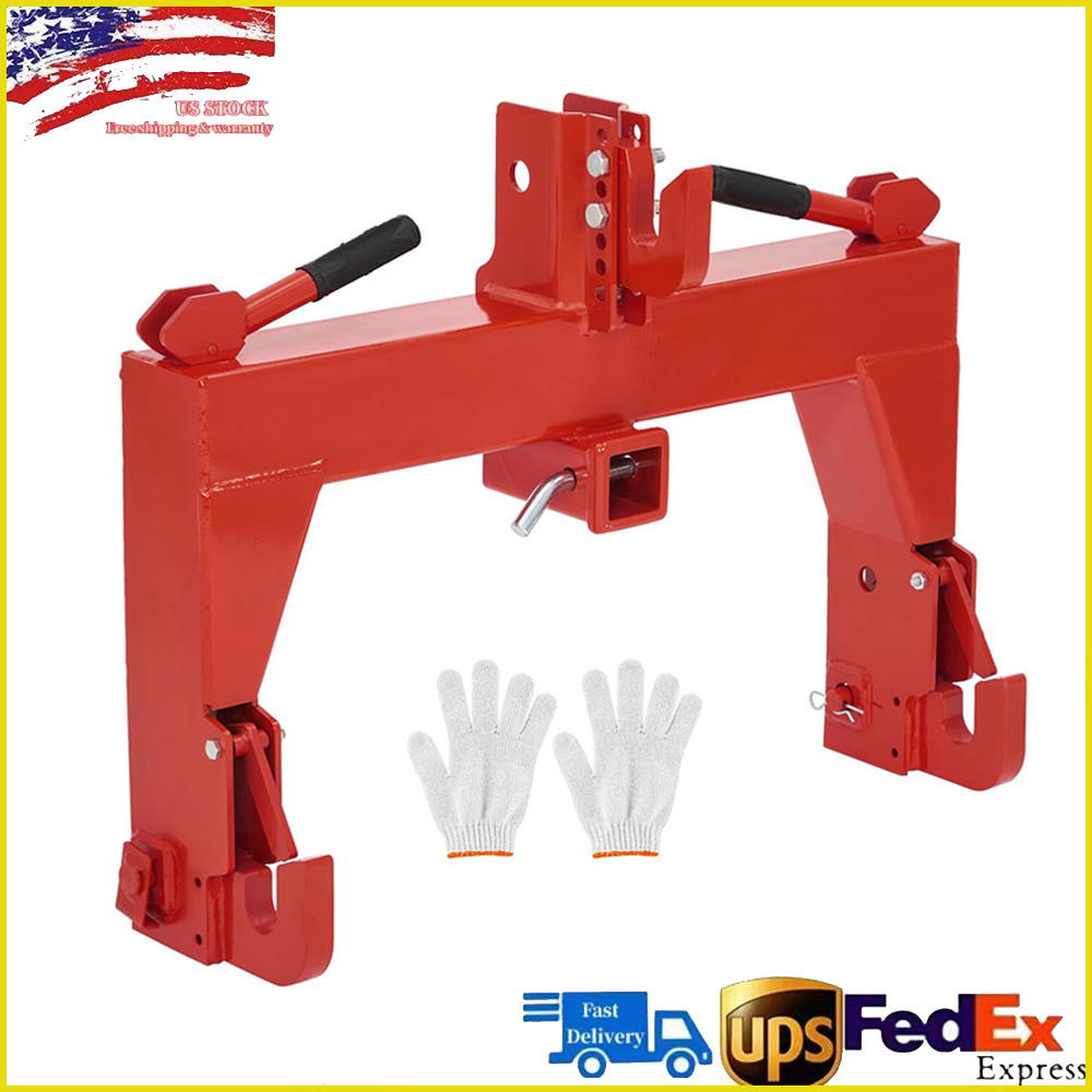 3 Point Quick Hitch for Category 1 & 2 Tractor 3000 Lbs Capacity w/ 2” Receiver