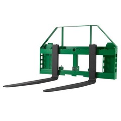 Uimoso Pallet Fork Frame Attachment w/36 inch Skid Steer Forks for JD Tractors