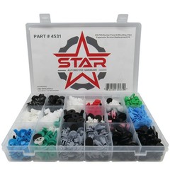 Lauco 340pcs Nylon Grommet Nuts and Screws Assortment for Automotive Body