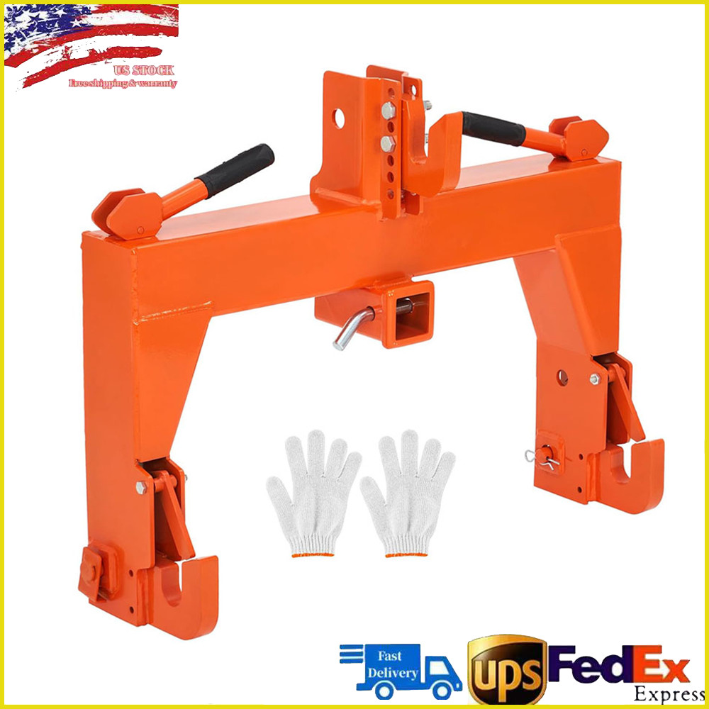 3 Point Quick Hitch For Category 1 & 2 Tractors With 2″ Receiver Hitch 3000 Lbs
