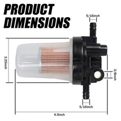 1Pc Fuel Filter Assembly Complete Diesel Gasoline for Kubota 6A320-58862