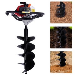 63CC 2-Stroke Gasoline Hole Digger, 3HP Lawn Drilling Machine, Post Hole Digger