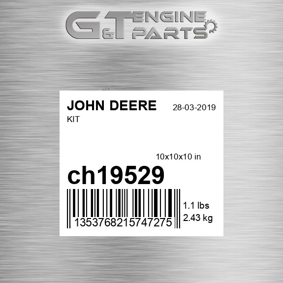 CH19529 KIT fits JOHN DEERE (Surplus Open Box)