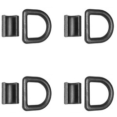 Set Of 4 1/2″ Bolt-On D-Ring (Black) Fits Universal Products Campers Rvs Tow-T
