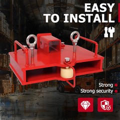 2” Forklift Trailer Hitch Receiver Dual Pallet Forks Towing Adapter Attachment