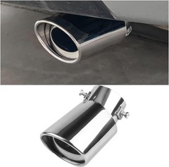 Adjustable Chrome-Plated Exhaust Tip, 2.5″ Inlet 3.3″ Outlet Tail Pipe for Most