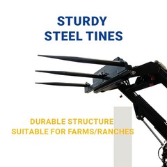Heavy Duty 39.37 Inch Width Hay Spear Attachment For Skid Steer Loader Free Ship