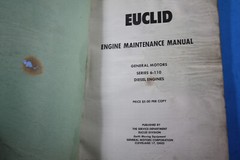 EUCLID GM SERIES 6-110 DIESEL ENGINE Maintenance Service Repair Manual book 1955