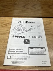 John Deere BP50LE UT-08127 Operators Manual UT-08127 French Spanish English