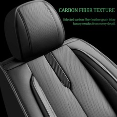 Ford Ranger Car Seat Covers 2007-2026 Waterproof Leather Airbag 2 Front Black