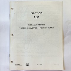 JI Case Hydraulic Testing Torque Converter Power Shuttle Manual 1974 Vtg OEM