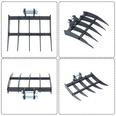 Rake Attachment For Mini Excavator One Ton To 1.5 Ton Digger Rake Tool Hooks