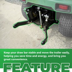 Rear 3 Point Hitch Kit w/The Onan Engine Receiver Hook For John Deere 318 to 430