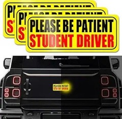 3PCS Reusable Reflective Magnetic Stickers for Car Bumper, Univ Color: Style 3