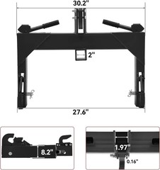 3 Point Quick Hitch Attachment & 2″ Receiver for Category 1 Tractors, 3000 lbs