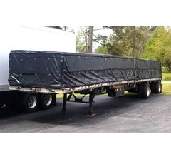 2 Pack Black Superlight 14oz Flatbed Trailer Lumber Tarp 24×27 (8′ Drop)