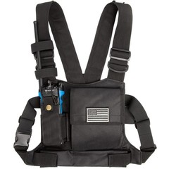 LUITON Radio Chest Harness with Reflective Strips One Size, 22165 Black