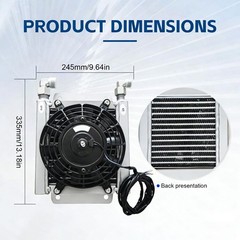 Radiator Plus Hydraulic Fan For AGT Mini Excavators 1-1.8 Ton Cooler Breeze NEW