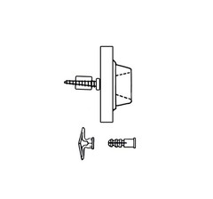 QCAA Heavy Solid Metal Wall Mount Concave Door 2 Pack, Oil Rubbed Bronze