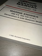 MerCruiser Service Manual #18 GM V-6 262 CID 4.3L Marine Engines 1992