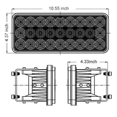 LED Center Headlight For Case IH STX Series 275, 280, 325, 330, 375,450, 480