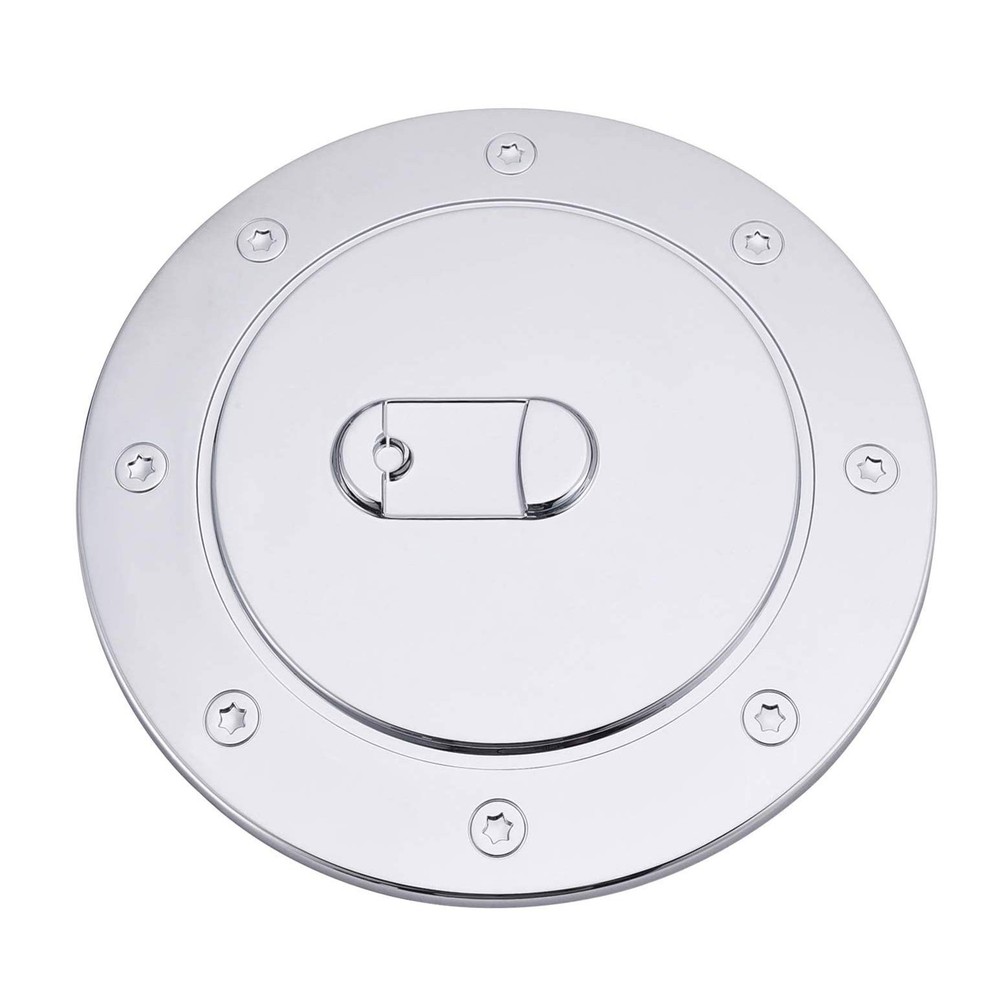 Chrome Fuel Filler Gas Door Cover Compatible with 1999-2006 Chevy Silverado S…