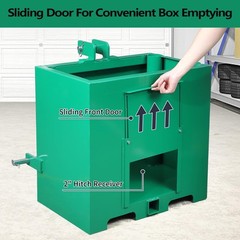 3 Point Ballast Box w/ 2″ Hitch Receiver for Category 1 Tractor Attachment 800LB