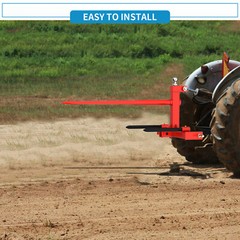 3 Point Hay Bale Spear Receiver Hitch Cat 1 Tractor W/ 1-7/8″ Gooseneck Ball US