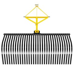 60″ 3 Point Landscape Rock Rake For Category 1 Tractor Rotate 360°