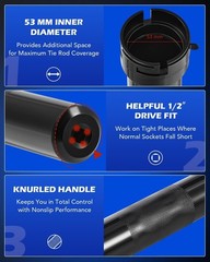 Inner Tie Rod Tool Kit, Inner Tie Rod Tool for Tie Rod black