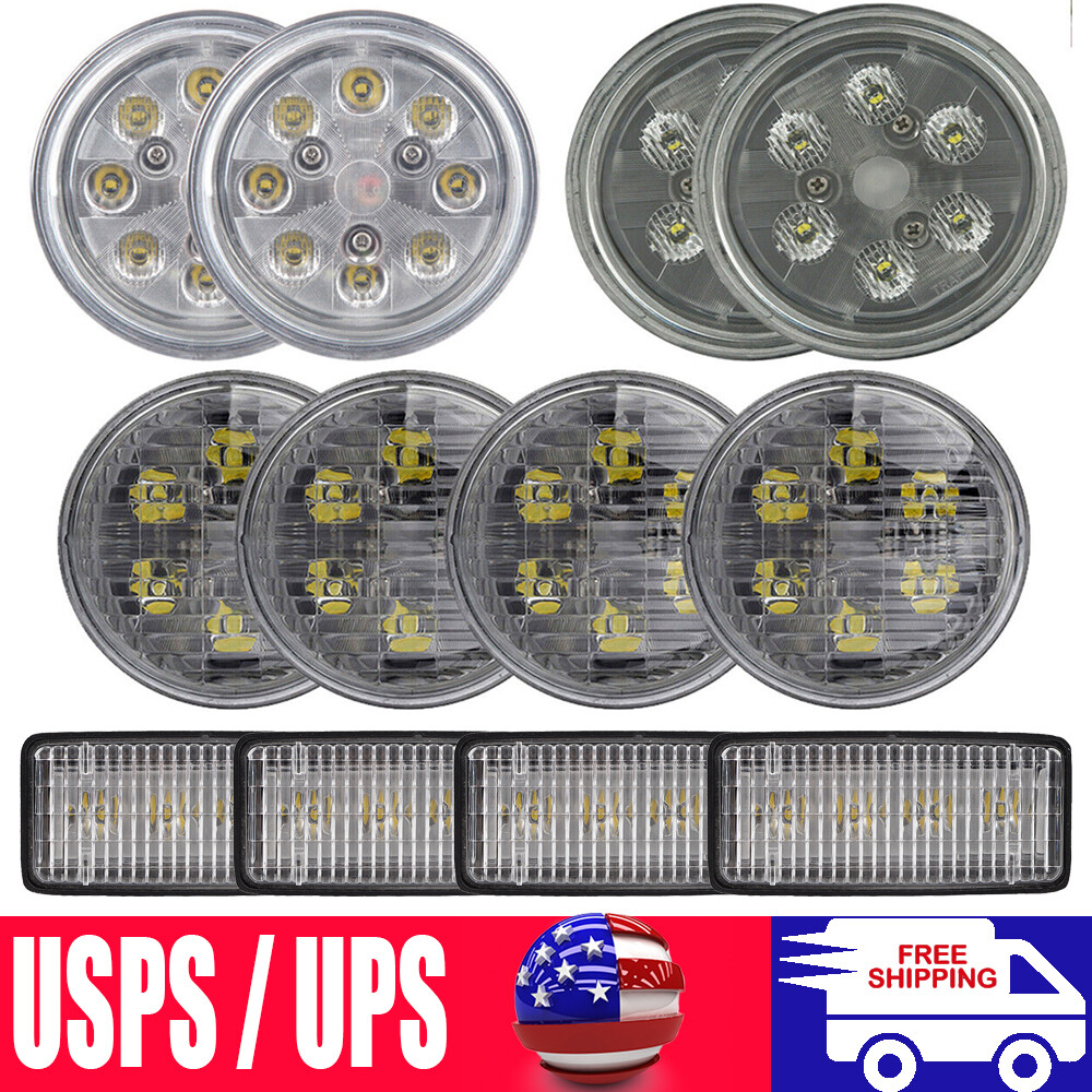 12x LED Work Lights Kit For John Deere 40 Series: 4040 4240 4440 4640 4840