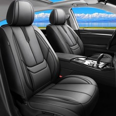 Ford Ranger Car Seat Covers 2007-2026 Waterproof Leather Airbag 2 Front Black