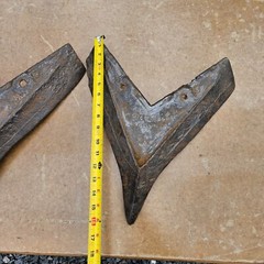 3 Vintage Tractor Plow Tooth Antique Farm Implement Art Farmhouse ( SYRACUSE )