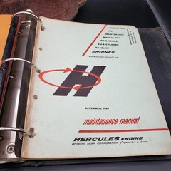 Rare Vintage Hough Sales Manual Binder Hercules Engine Literature OEM 1953–1962