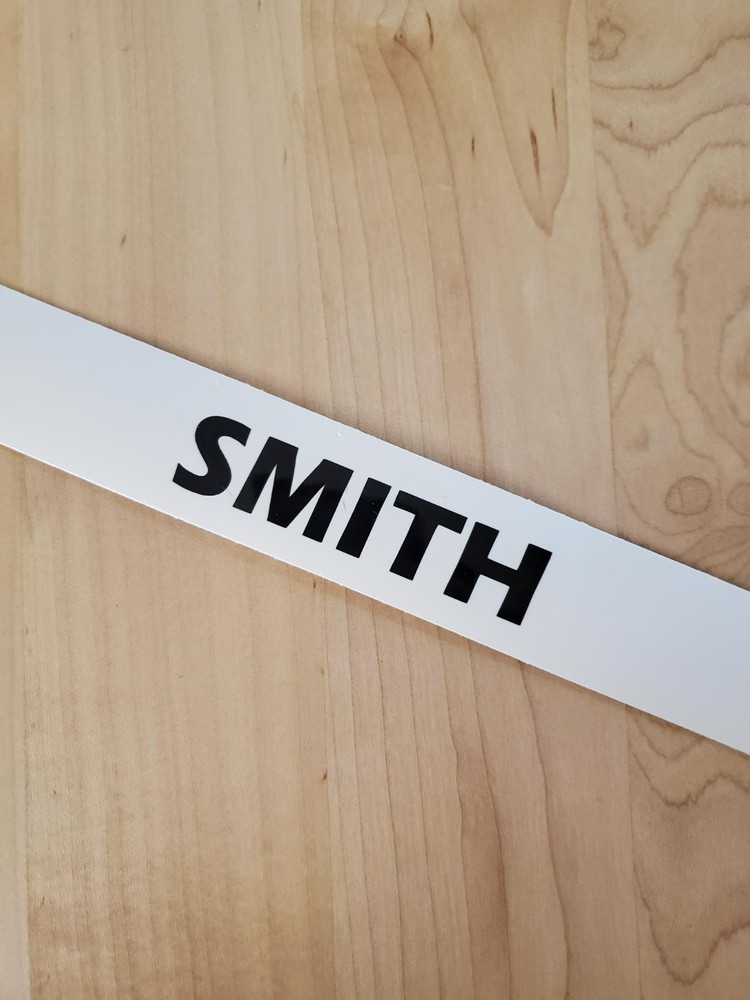 SMITH last name decal sticker vinyl (2) PAIR Gloss BLACK 24″ FAST USA
