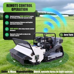 15HP Remote Control Crawler Mower 65° Climbing Brush Cutter Tracked