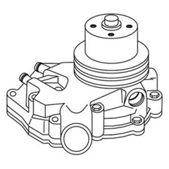 RE16666 Water Pump with No AC For John Deere Backhoe 310C 310D 315C 315D