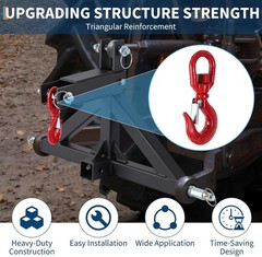3Pt Trailer Hitch W/ 2” Receiver Drawbar Adapter Towing Hook for Cat 1 Tractor