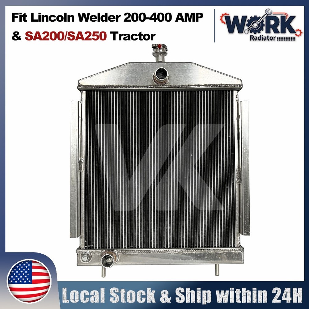 For Lincoln Welder 200 250 AMP OEM # G1087 H19491 & G10877198 Aluminum Radiator