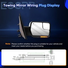 Tow Mirrors for F150 1997-2003 Metallic Finish Turn Signal Light