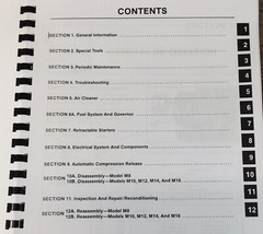 Kohler Magnum M8 M10 M12 M14 M16 Single Cylinder Gas Engine Service Manual Book