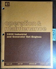 Caterpillar 3208 Industrial & Generator Set Engine Operation Maintenance Manual