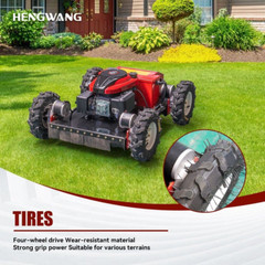 Remote control lawn mower with adjustable mowing height Limited time offer