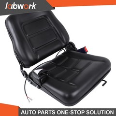 Labwork Universal Adjustable Forklift Tractor Seat Suspension Seat w/Safety Belt