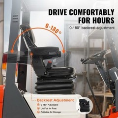 NEW SUSPENSION SEAT WITH ARMREST FITS EXCAVATOR FORKLIFT DOZER LOADER TRACTOR